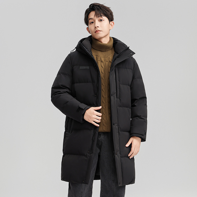 Free Shipping Men's 2025 New White Duck down Warm Men's Long down Jacket with Outwear Winter Fashion 2025