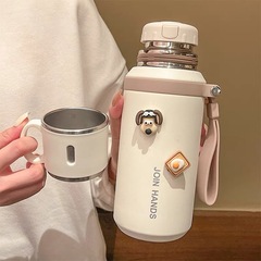 保温杯大容量女生水杯2025新款高颜值茶水分离带杯盖喝水水壶杯子