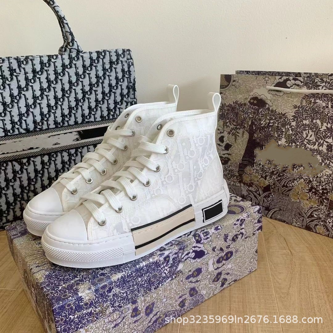 Estación europea D casa zapatos de alta calidad para hombre 2024 zapatos de lona transpirables zapatos blancos zapatos deportivos con letras estampadas planas para mujer