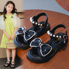 Baby Girl Sandals 2025 New Summer Korean Style Soft Sole Princess Shoes for Big Kids, Little Girls, Babies, Students, Beach Sandals