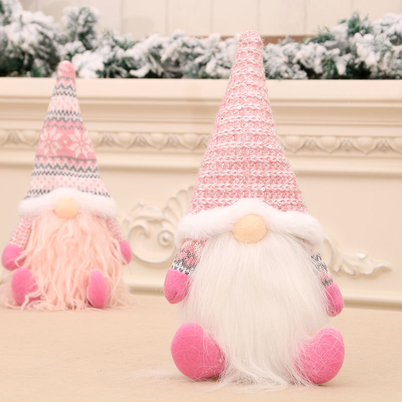 Transfronterizo Nueva postura sentada Navidad Sin Rostro Viejo hombre bosque profundo enano Muñeca Regalo de Navidad