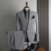 Light gray single buckle (suit+trousers)