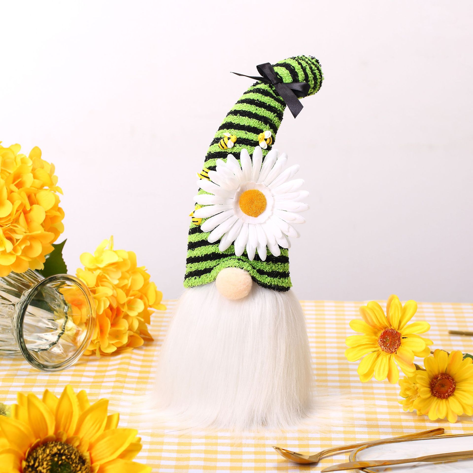 Transfronteriza nuevo festival de la abeja muñeca sin rostro enano girasol abeja esencia Rudolf otoño muñeca Decoración