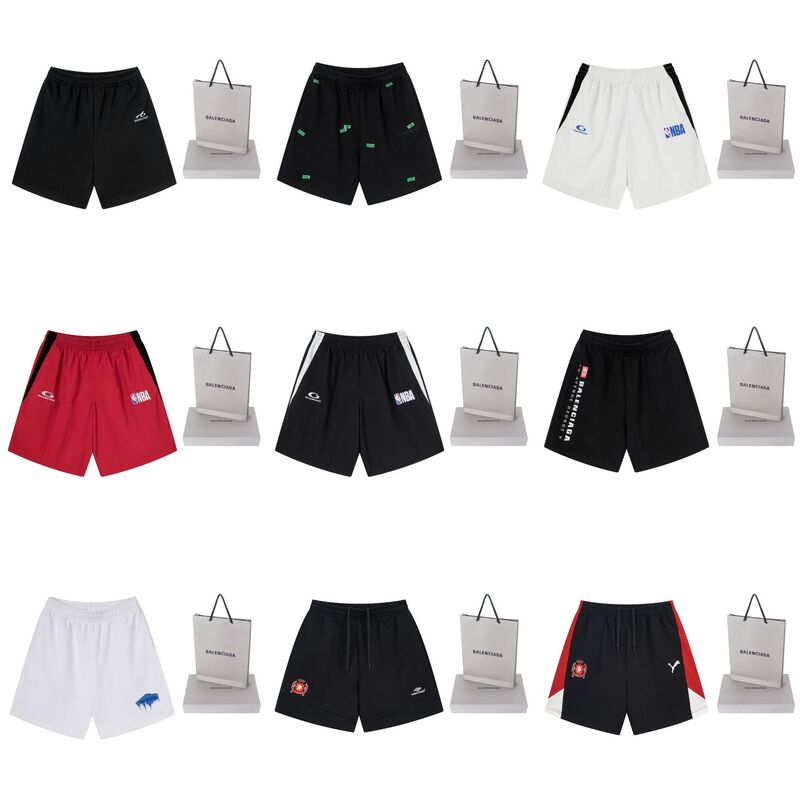 Paris High-Quality B Brand Trendy Summer New American-Style Logo Embroidery Sports High Street Shorts for Men Wholesale Paris High-Quality B Brand Trendy Summer New American-Style Logo Embroidery Sports High Street Shorts for Men Wholesale