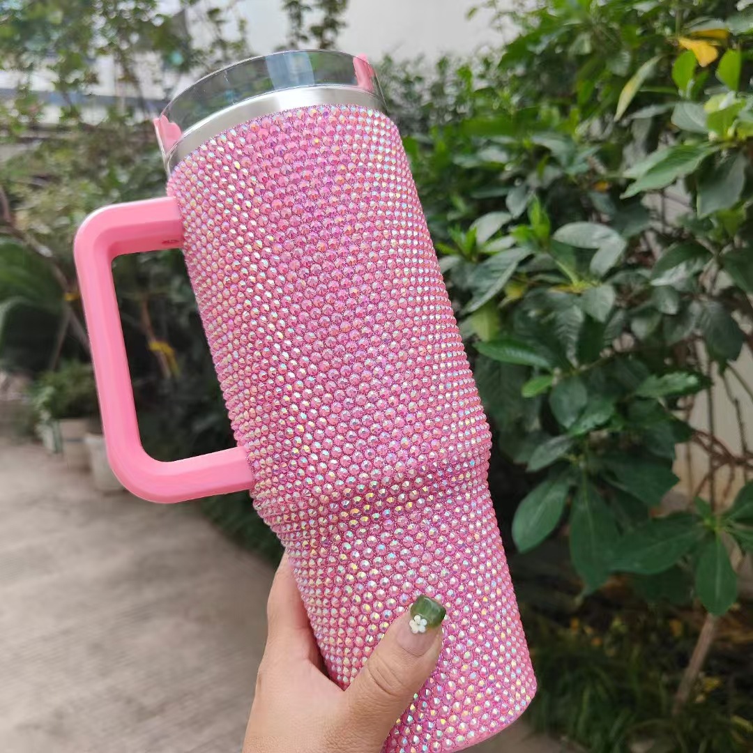 Taza de automóvil transfronteriza de 40oz con mango 304 taza de aislamiento frío taza de hielo taza de automóvil transfronteriza de gran capacidad