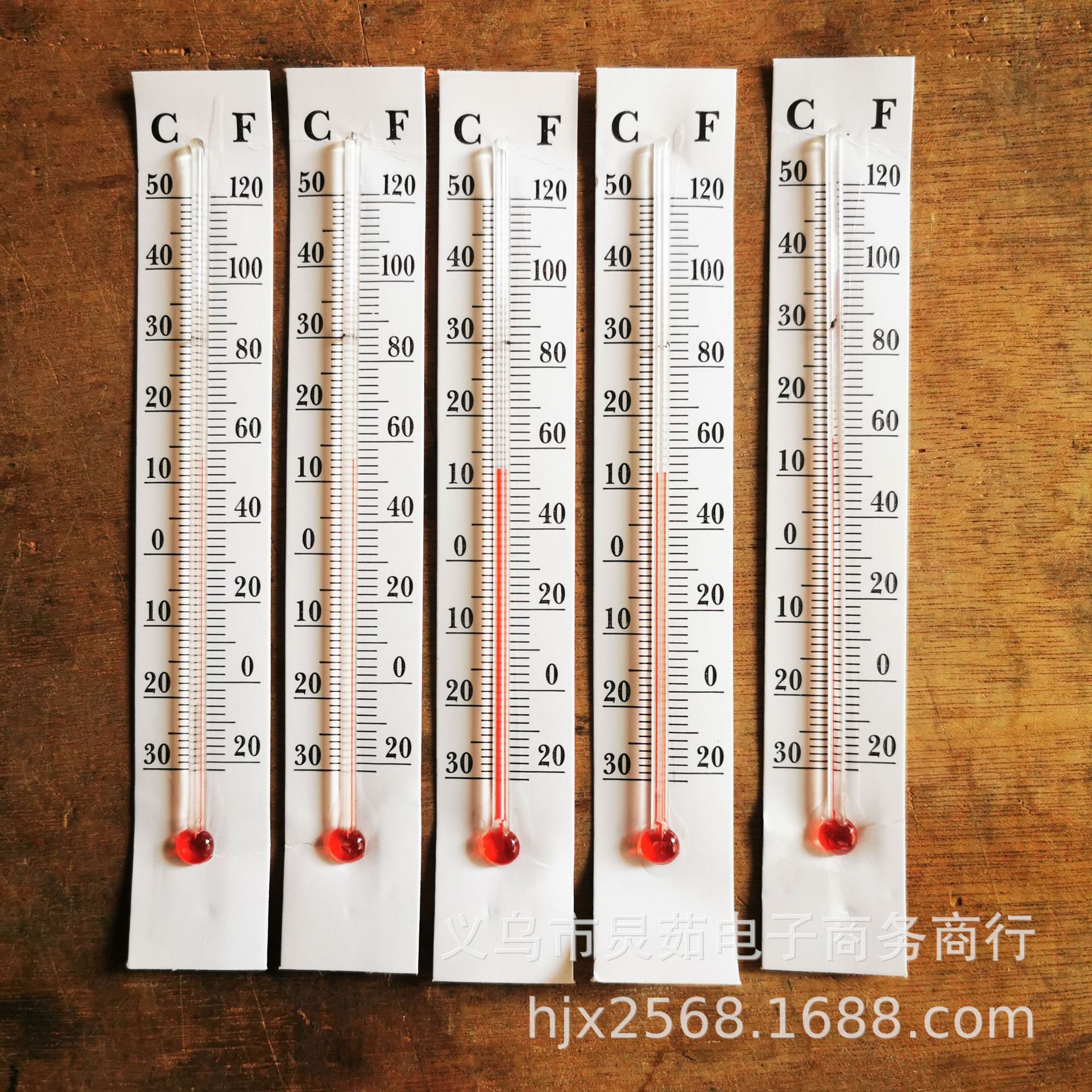 15*2.3纸牌纸板配件温度计红水工艺品礼品配件装饰温度计厂价销售