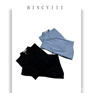 BINCYIII High-end Couple's Spring and Autumn Niche Design Korean Men's and Women's Shirts Shorts National Fashion Brand