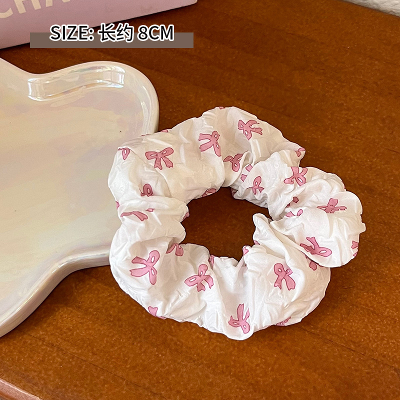 可爱红色小樱桃蕾丝大肠发圈女高级感百搭头饰扎头发大号春夏发绳|undefined