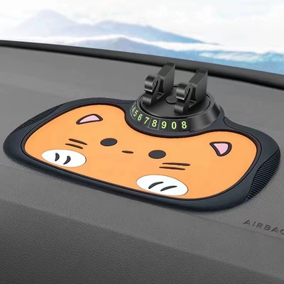 Car Mobile Phone Navigation Fixed Anti-slip mat - orange-cute-stop-sign-bracket-anti-slip-mat