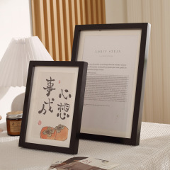 掛牆擺台兩用木質相框批發7寸8寸A4婚紗照家庭合照簡約風實木相框