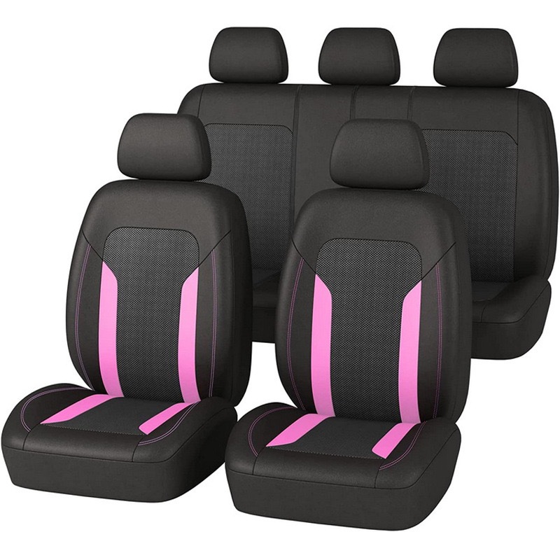 Cross-Border Hot-Selling Vertical Stripe Sandwich Splicing Fabric Universal Car Seat Cover Amazon Mercado Americano Temu Europe and America