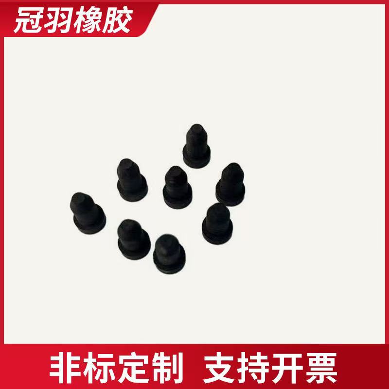 黑色T型号实心硅胶塞纯色锥形橡胶塞耐高温实心钉塞