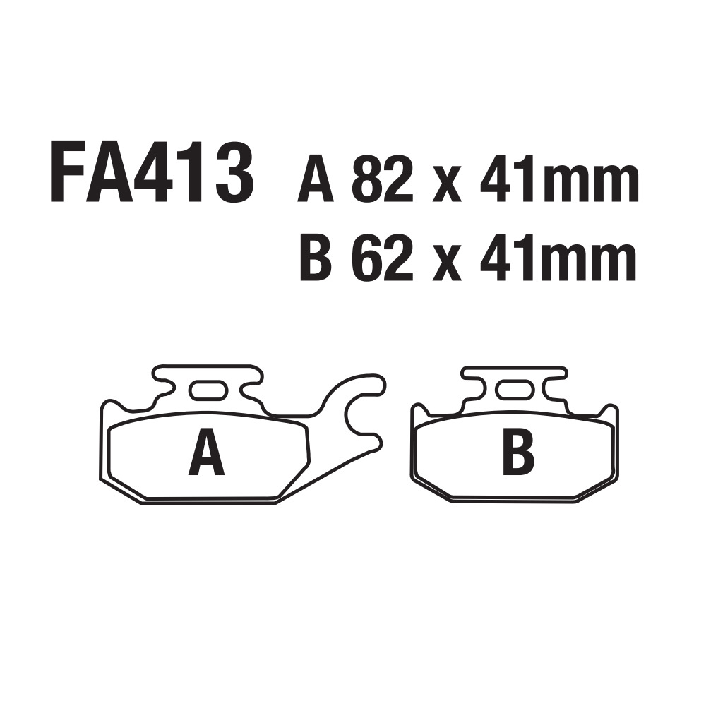 Motocicleta sinterizada a base de cobre placa de aluminio para pickup para ATV para camión de playa FA413 UH 125 LT-A 750