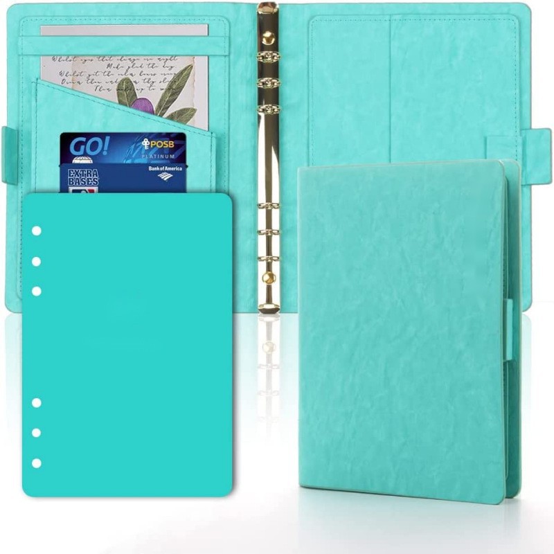 Business Leather Planner Black Stationery Laptop Diary Promotional Notebook with Pen Holder