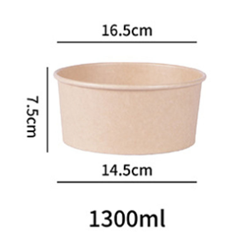 Ensaladera 1300ml 300 piezas/caja; papel kraft