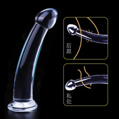 Dildo transparent anal plug for men and women, anal masturbation device, crystal suction cup dildo, adult sex toy