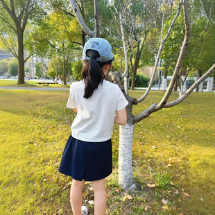 2025SS spring and summer children's clothing new navy blue tennis sports half skirt pants SY