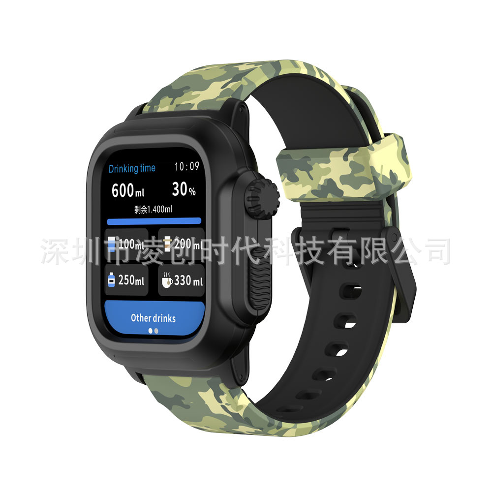 Adecuado para Apple iwatch protección Shell Apple watch87654se Correa silicona integrado impermeable natación
