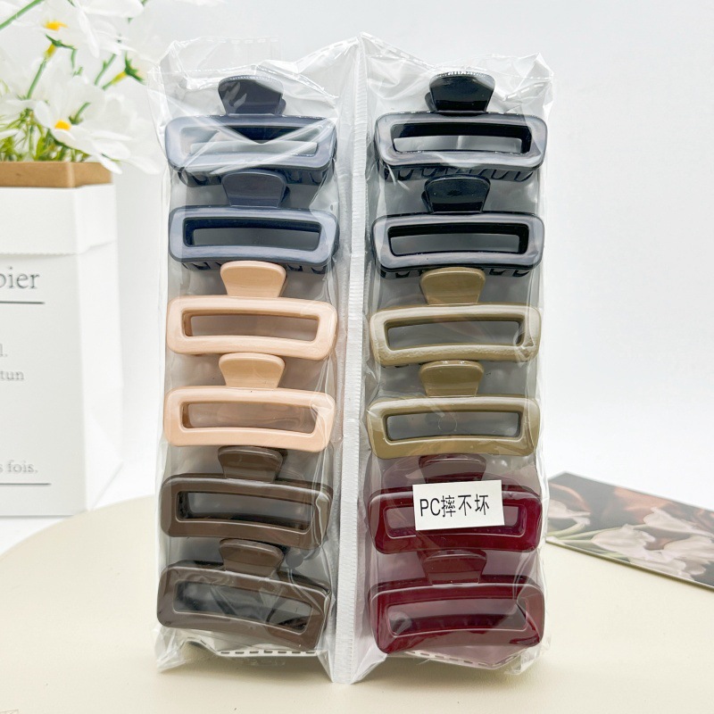 Pinza de pelo grande de plástico con diseño de PC, color té con leche, para mujer, estilo coreano, versión coreana, accesorios de tienda de dos yuanes. image 37