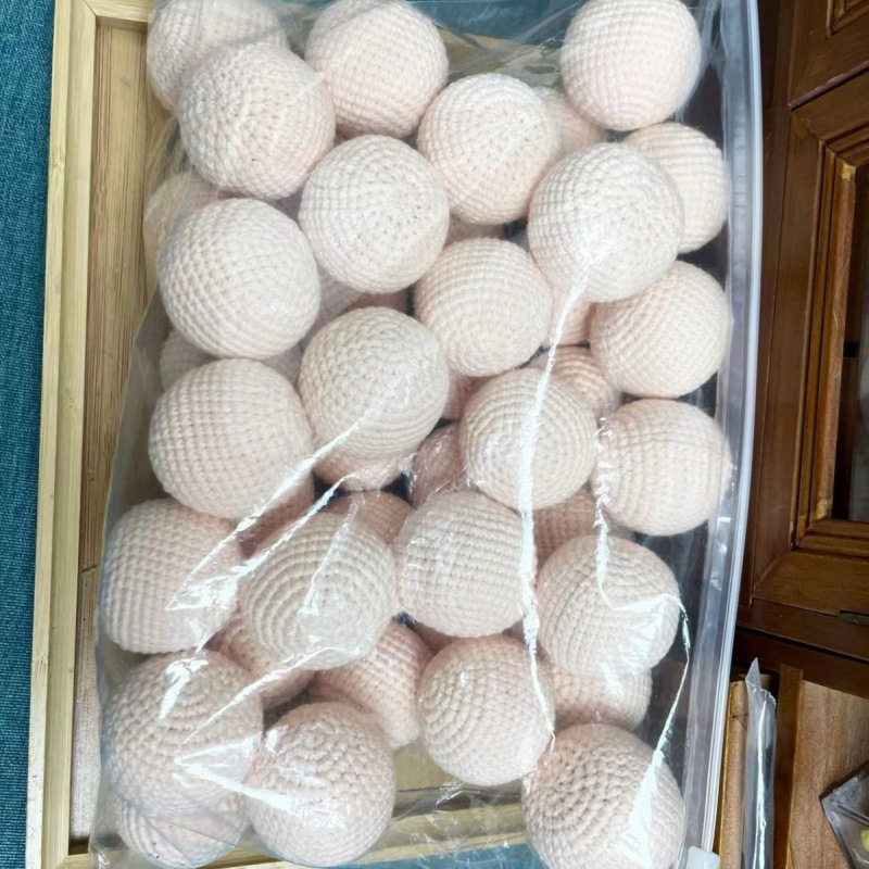 脸部玩具毛线包邮纯手工钩织内球圆球配件四线成品棉无洞玩偶团子