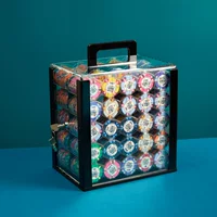 Коробка обломока Техас 1000 штук код коробка 10 фишек шкаф портативный чип коробка утолщенная акриловая прозрачная коробка обломока