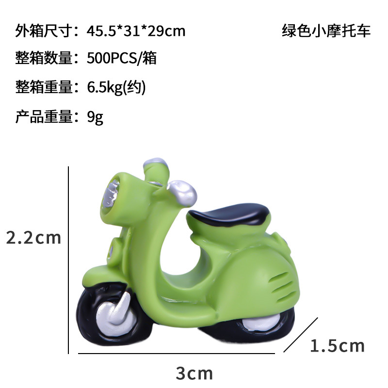 Micro DIY paisaje decoración vehículo serie paisaje resina motocicleta antigua motocicleta Decoración