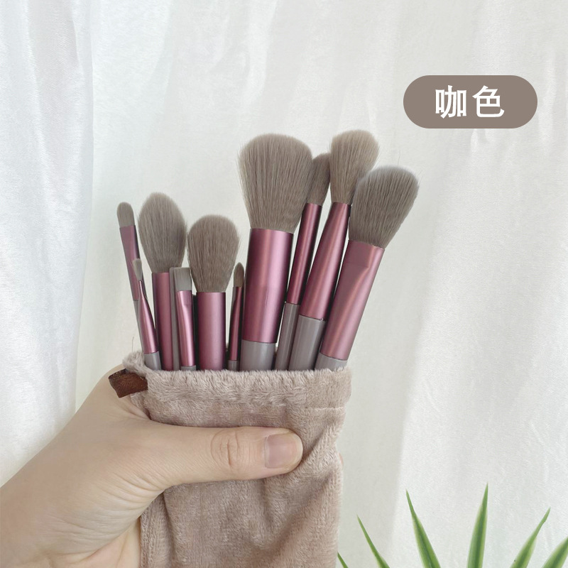13 cuatro estaciones cepillo de maquillaje azul conjunto de cepillo de sombra de ojos Cangzhou cepillo de blush en polvo cepillo de blanqueador herramientas de maquillaje de belleza