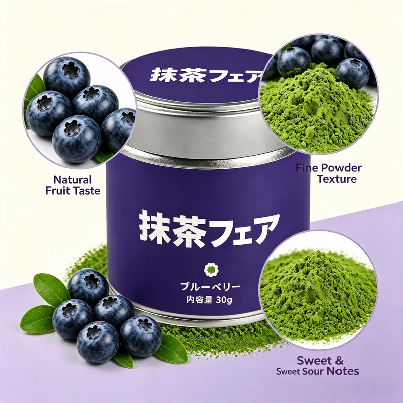 Matcha Powder Premium Blueberry Flavor Matcha - Cross-border Blueberry Flavor Matcha Green Tea Powder Matcha Powder Premium Blueberry Flavor Matcha - Cross-border Blueberry Flavor Matcha Green Tea Powder