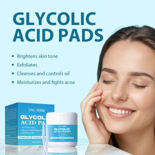 Cross-Border New Product Sauvasine Glycolic Acid Exfoliating Facial Pads Glycolic Acid Pads 60 Tablets