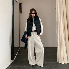 羽绒棉马甲女2025年秋冬新款韩版宽松棉坎肩纯色马夹背心外套