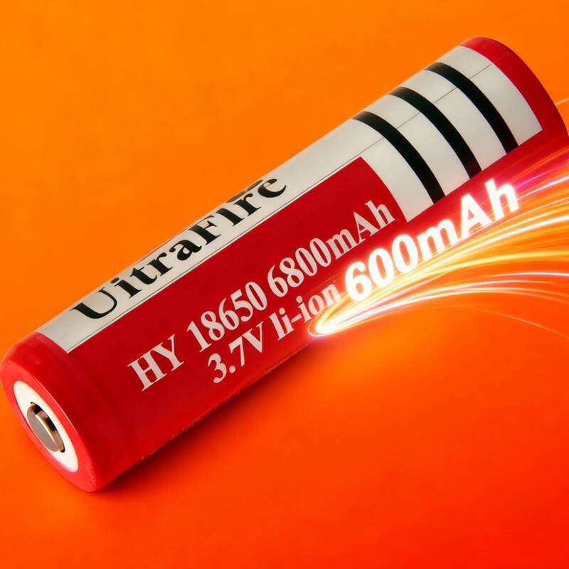 Factory Direct Sales 18650 Lithium Battery 3.7V Pointed Large Capacity Headlight Small Fan Rechargeable Bright Flashlight Battery