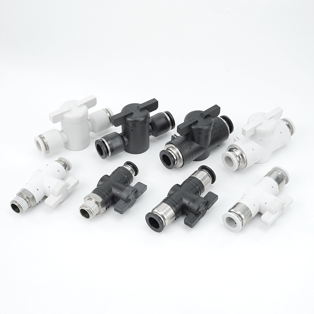 空気圧継手プラスチックハンドバルブBUC-8/4/6/10/12気管手動スイッチBTCバルブBC8-02ボールバルブ