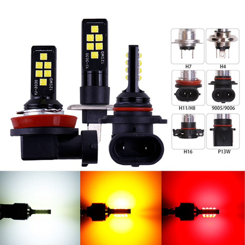 Lámpara de niebla LED H1 H3 H11 9006 881 880 H4 H7 12SMD lámpara de niebla image 6