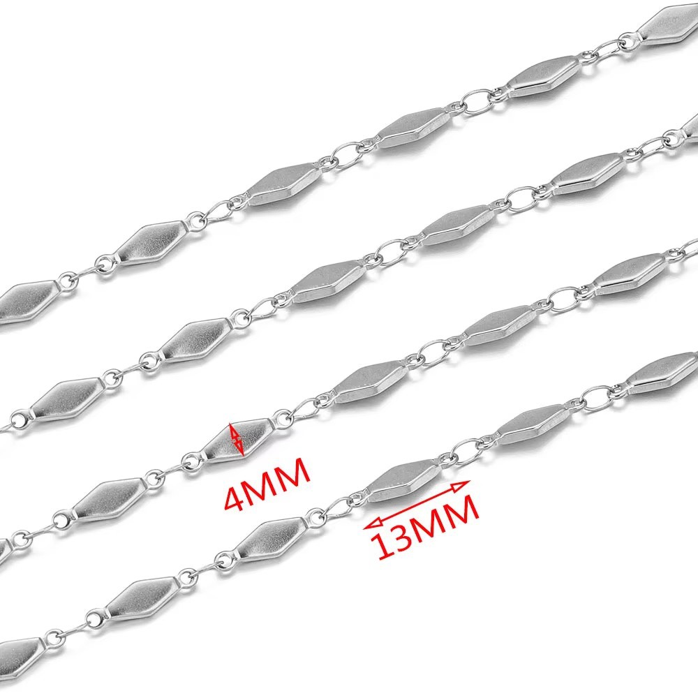 Cadena de vacío de acero inoxidable Golden Peach corazón cruz marco cadena estrella de cinco puntas cadena hecha a mano DIY collar accesorios de la joyería