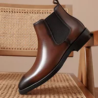 Martens, winter shoes English style, chelsea, boots, footwear, genuine leather