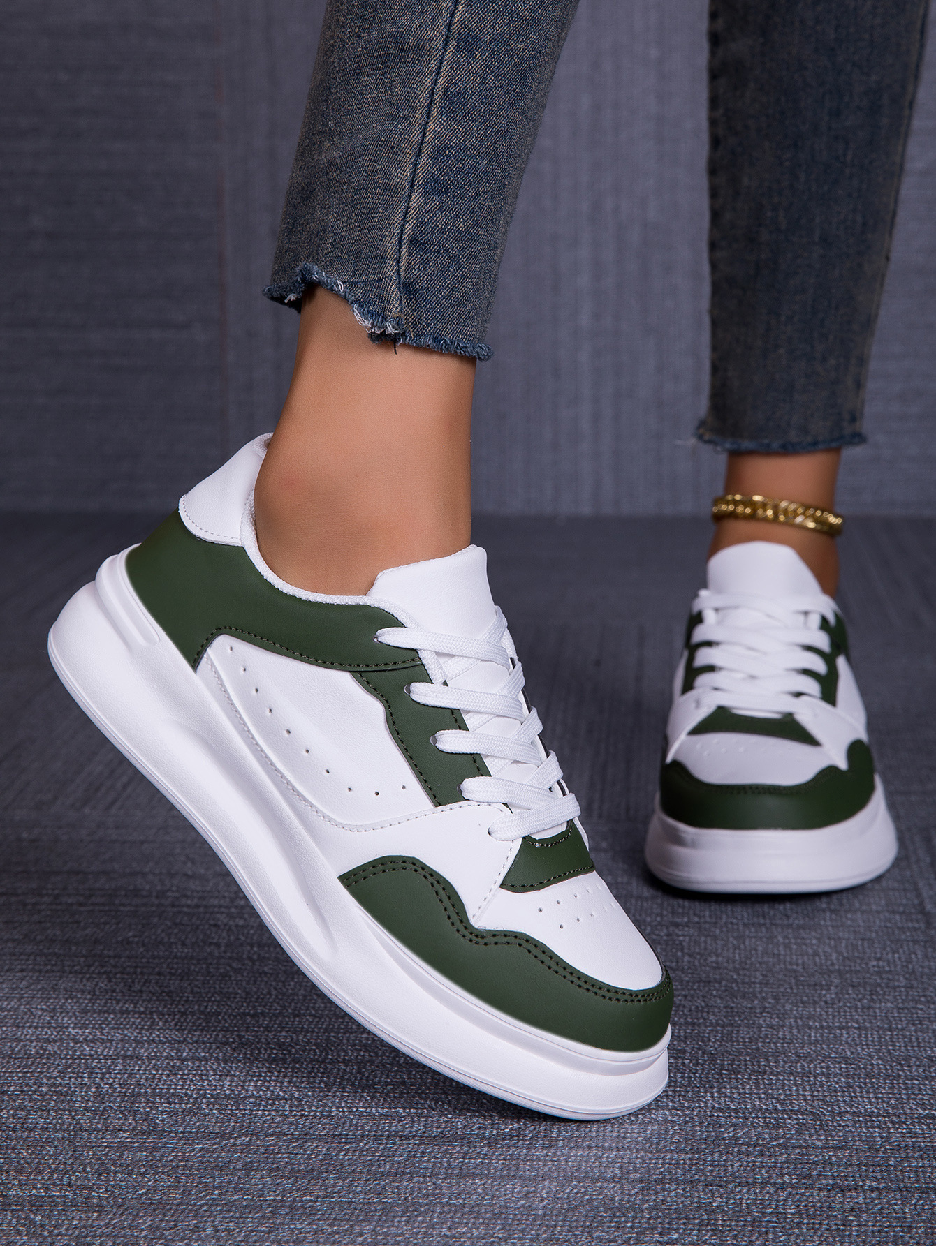 Bequeme Damen Freizeitschuhe Mit Schnürung Für Den Außenbereich_voghion.com