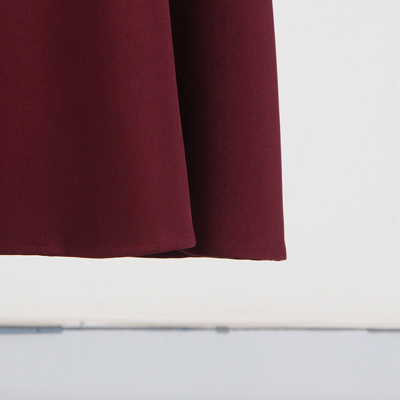 Casual Set Women Autumn Solid Color round Neck Single Breasted Design Slim Skirt Set