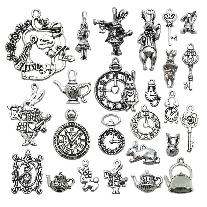 Cross-Border DIY Antique Silver Easter Bunny Pendant Alloy Accessories Keychain Accessories Bracelet Necklace Earring Pendant Cross-Border DIY Antique Silver Easter Bunny Pendant Alloy Accessories Keychain Accessories Bracelet Necklace Earring Pendant