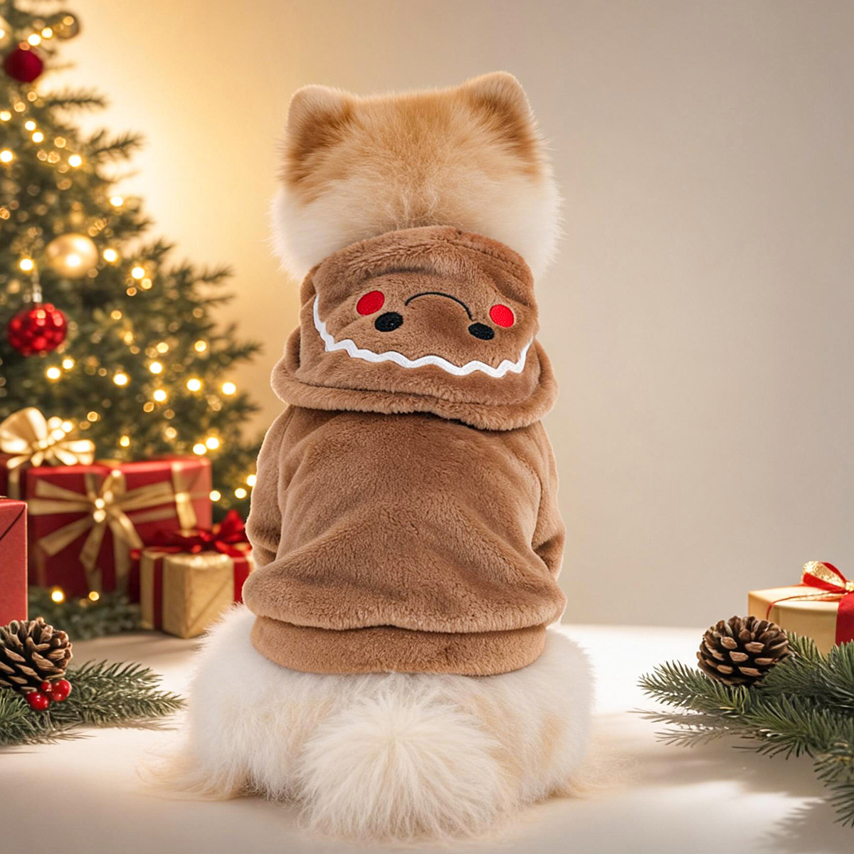Ropa para perros y gatos PETCIRCLE, colección de otoño e invierno, forrada de lana, cálida, con un lindo diseño transformable.