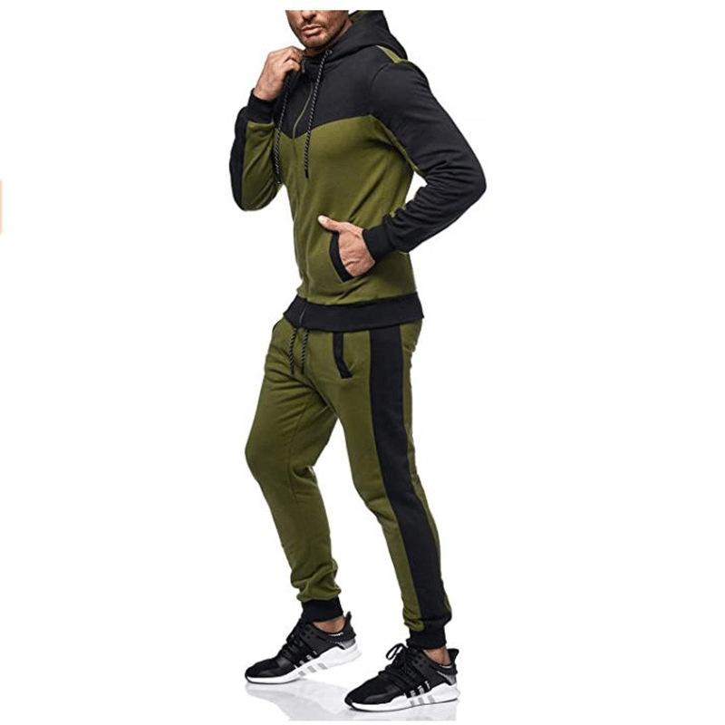 Men's Clothing Autumn and Winter Sweatshirt Suit Men's Casual Hooded Sweatshirt Suit Men's Sports Cardigan Sweatshirt Suit Manufacturer_desvips.com