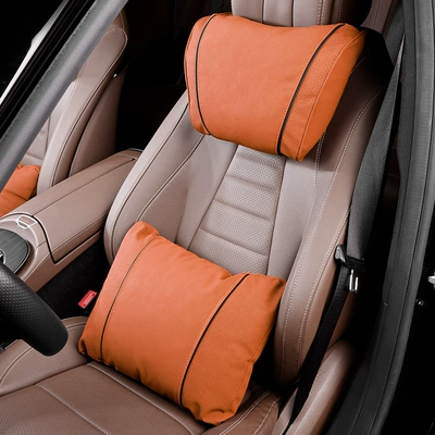 Audi Seat Cushions, Lumbar Support — Headrest - type-k-ideal-orange-1-headrest-1-lumbar-support