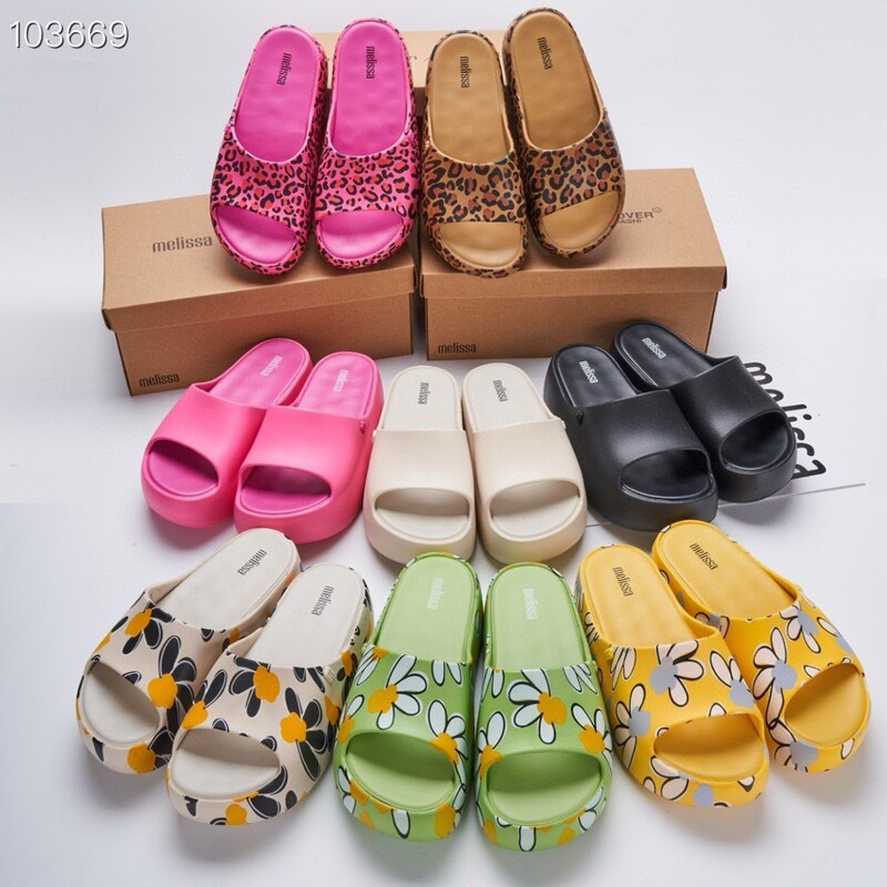 Summer 2024 New Melissa melissa Jelly Shoes Platform Bottom Wedge Thick Slippers Women's Outer Wear Beach
