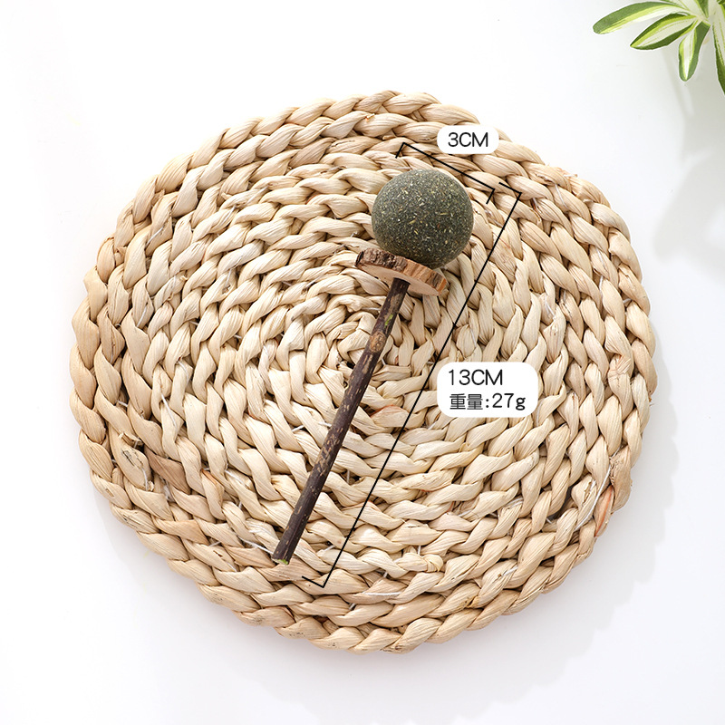 Catnip lollipop Polygonum multiflorum diente palo de limpieza al por mayor molar gato snack bola pelo quitar lamiendo alimentos para mascotas