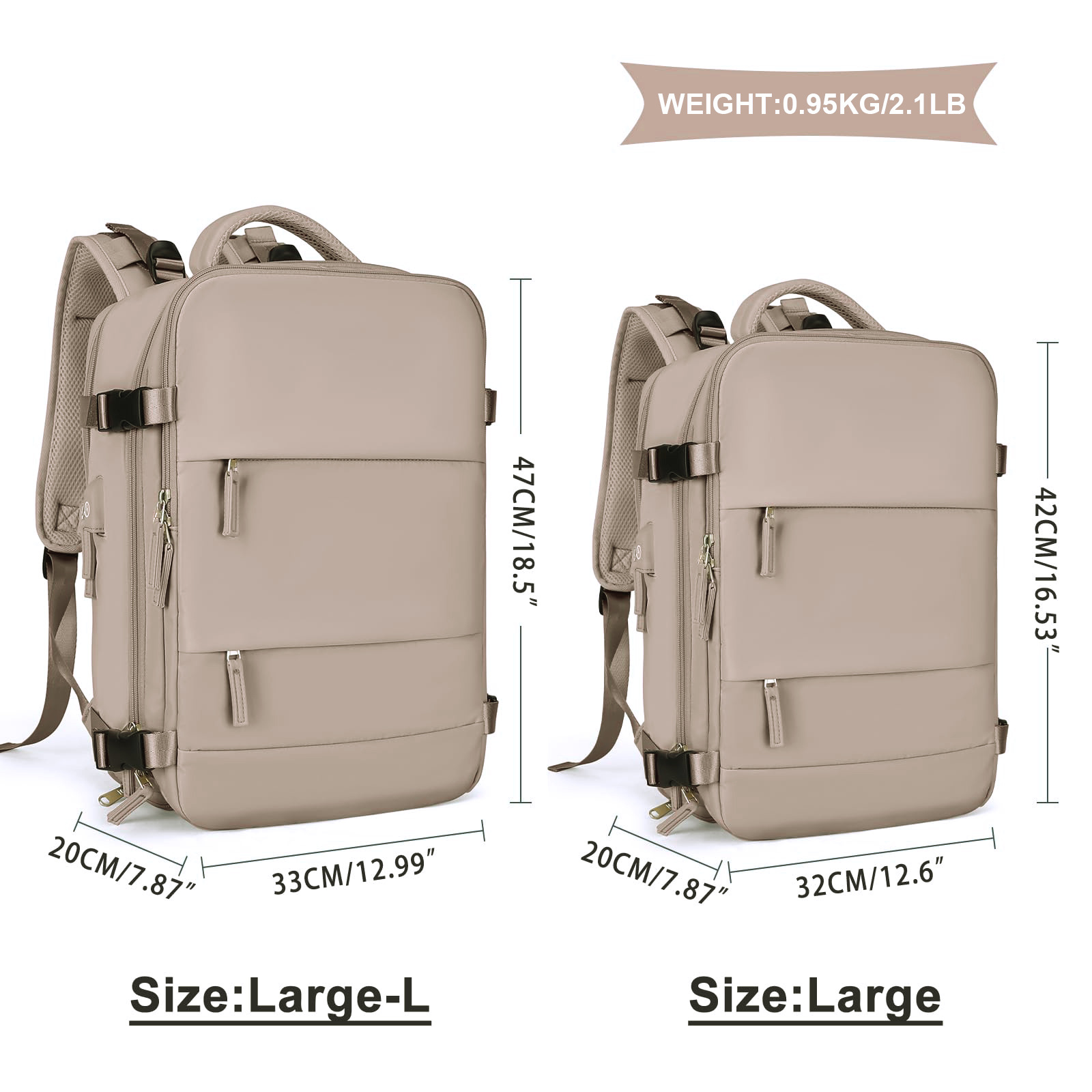 2100g Weight Nylon Lining Material Zipper Closure Type Double Shoulder Straps Strap Type Functional Backpack Bags Type Daily, Street, Shopping Occasion Nylon Material Waterproof Function Laptop Backpack Backpack Solid Color Pattern All Seasons Season Unisex Gender Elegant, Streetwear Style Square Shape Travel Backpack Girls Large Capacity Multi-Functional Luggage Backpack Short Trip Business Travel Bag 54