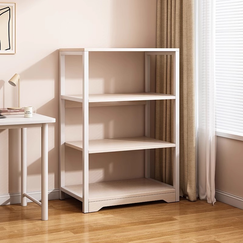 Estante de libro Estante de almacenamiento de piso Estante de almacenamiento integrado para el hogar Estante de almacenamiento de archivos de escritorio de oficina simple contra la pared Estante de almacenamiento pequeño