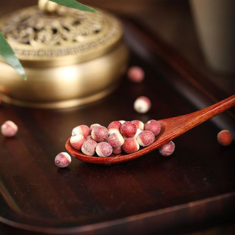 Dried Gorgon Fruit Qian Shi Euryale Ferox Seeds 100g Bottle for Soup Congee and Herbal Tea details