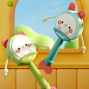 Cross-Border Baby Soft Rubber Rattle Hand-Grabbing Bb Stick Newborn Baby Coaxing Sand Hammer Hand Rattle Rattle Toy