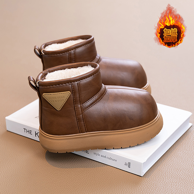 Botas de nieve para niños en invierno 2025 nuevas niñas con zapatos de algodón gruesos, botas cortas para niños, botas de algodón para niños image 3