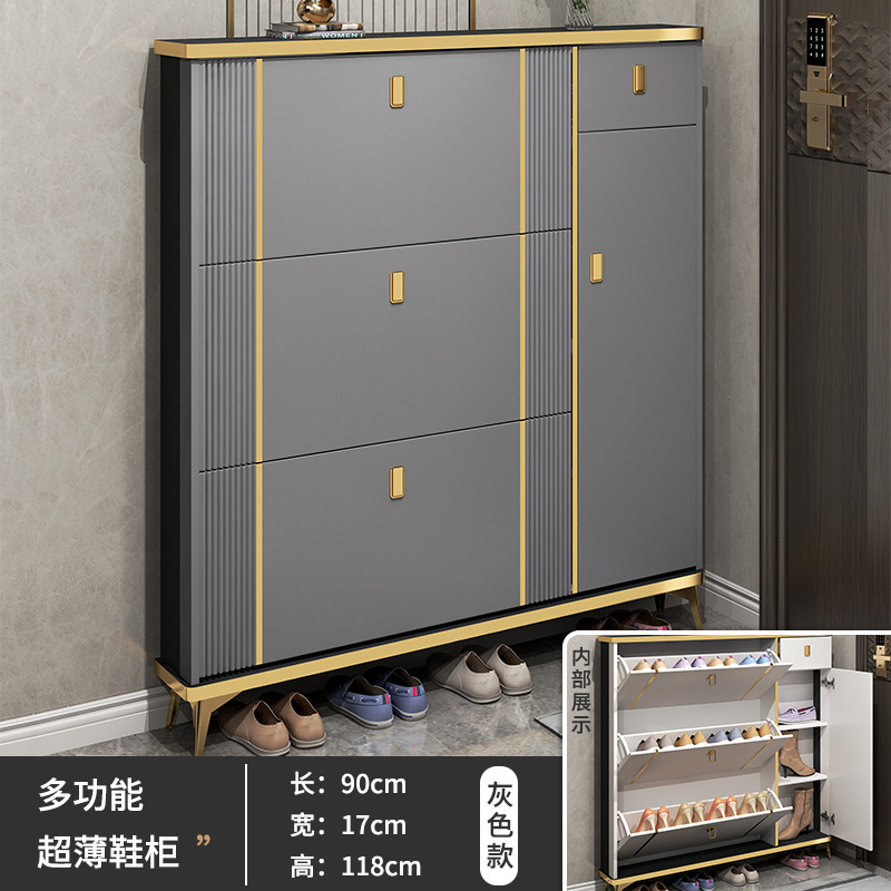軽量高級ダンプシューズキャビネット、玄関用大容量エントランスキャビネット、シンプルモダンな玄関狭い靴ラック|undefined