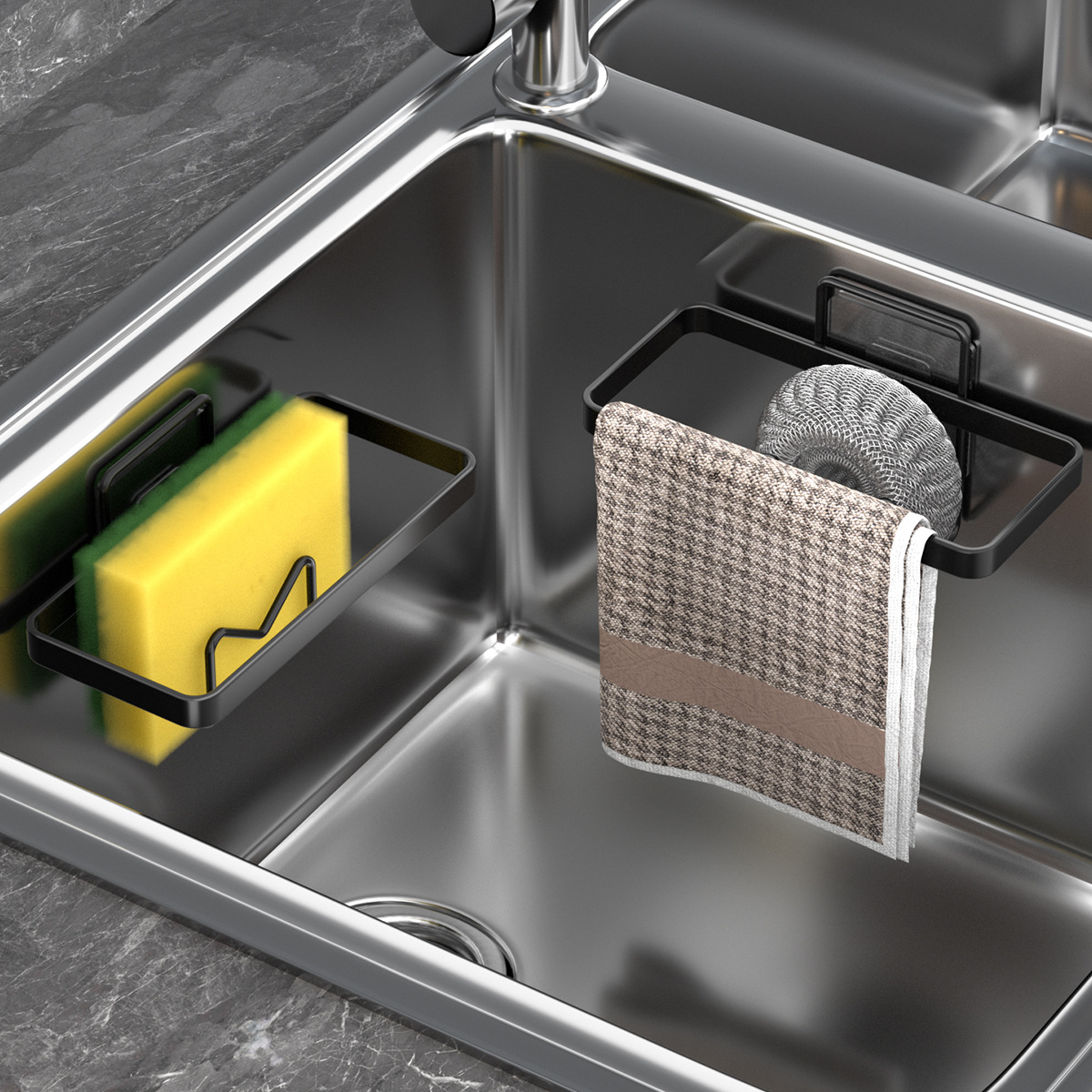 marco de drenaje de paño doméstico transfronterizo cocina fregadero estante fregadero grifo pared tipo esponja almacenamiento artefacto mágico